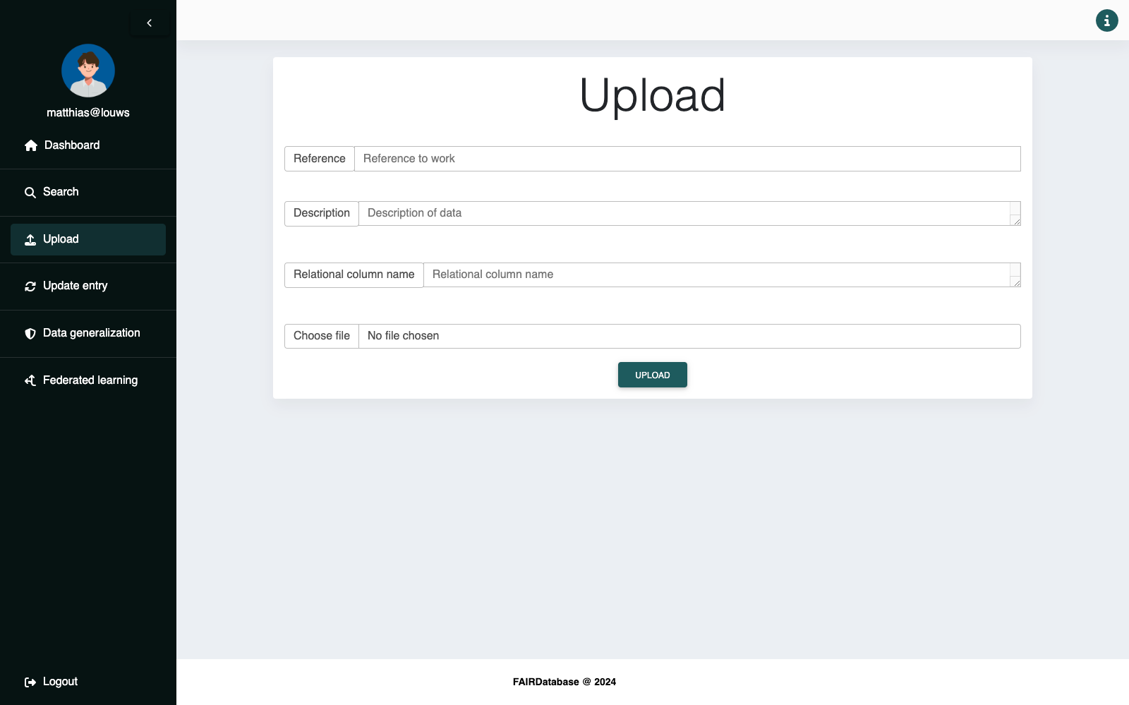 FAIRDatabase Portal